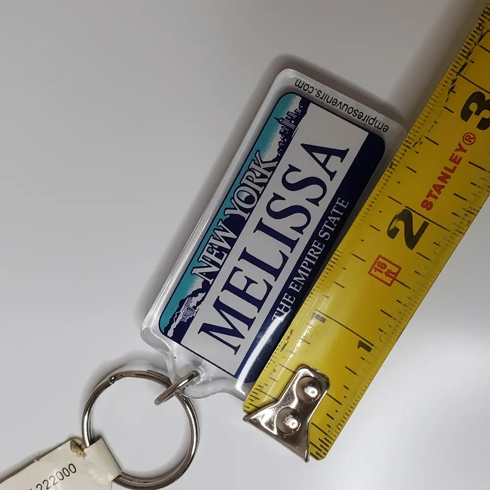 Melissa New York License Plate Keychain